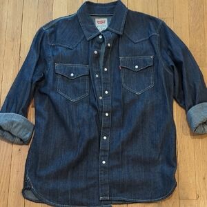 Levi's Dark Blue Denim Shirt